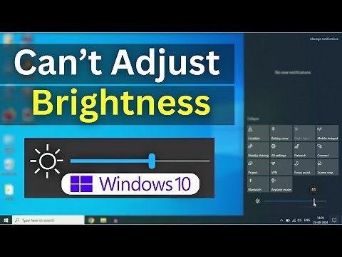 Can’t Adjust Brightness on Windows 10 | Brightness Control Not Working