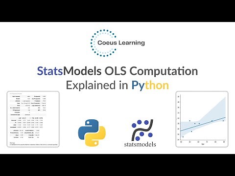StatsModels OLS Computation Explained in Detail using Python | Linear Regression