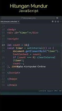 Learn JavaScript From Scratch: Creating an Automatic Countdown for Beginners