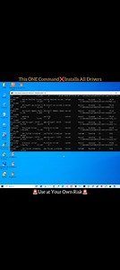 This ONE Command❌Installs ALL Drivers 😱 Use at Your Own Risk! | Computer Tips & Tricks 👉 Subscribe / Follow Me: https://www.facebook.com/61583245448884/subscribe/ In this 10-second video, you will see how a single powerful Windows command can automatically detect, download, and install missing or outdated drivers on your PC. This method is extremely powerful and should be used carefully, as driver changes can directly affect system stability and performance. ⏳ Time Stamps (10-Second Short): 00