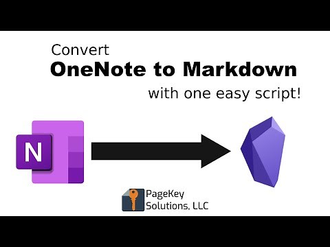 Easily Convert OneNote to Markdown (and Obsidian.md)