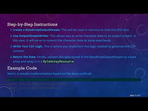 How to Convert a CSV File to ByteArrayResource in Java