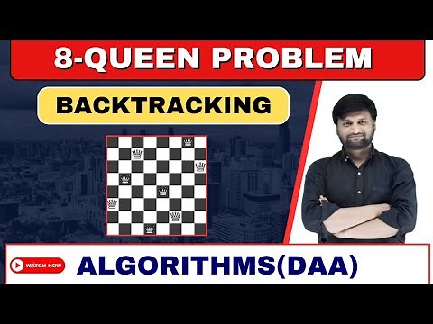 8 Queen's Problem using backtracking|design and analysis of algorithms (DAA)|solved example