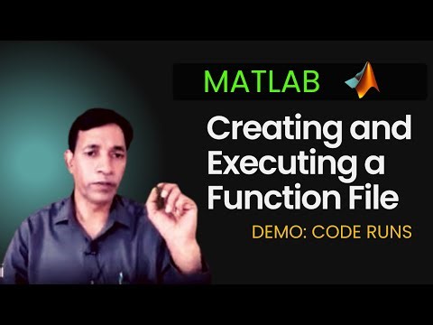 Creating and Executing a Function File in MATLAB | Code runs for the Demo