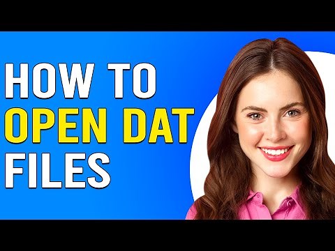 How To Open A DAT File (How To Read A DAT File)