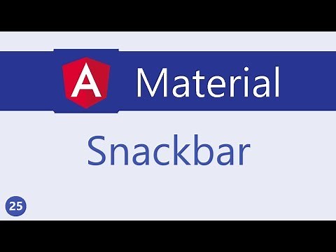 Angular Material Tutorial - 25 - Snackbar