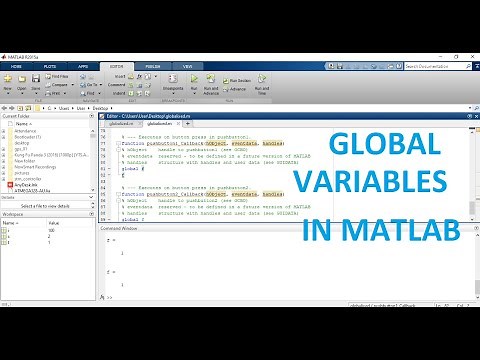 how to use global variables in matlab | declaration of global variables in matlab