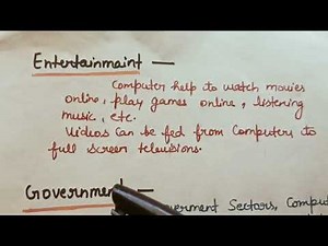 Basic Applications of Computer | OR Uses of Computer.