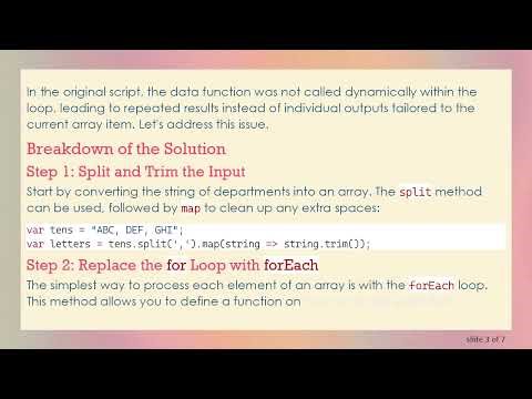 How to Iterate Through an Array and Call a Function in JavaScript
