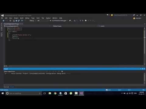 How to compile and run C program in Visual Studio 2015
