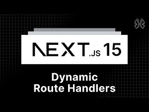 Next.js 15 Tutorial - 38 - Dynamic Route Handlers