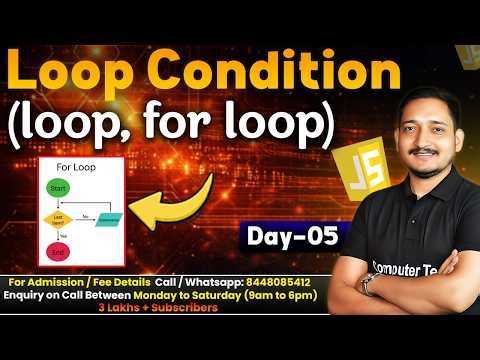 #5 Loop Condition (Loop, for Loop) in JavaScript with Example | JavaScript Tutorial for Beginners
