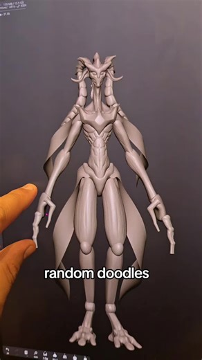 random doodle #3d #art #alien #scifi #doodle