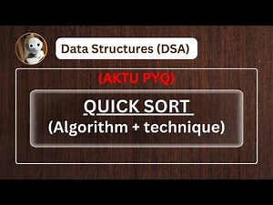 #11. QUICK SORT algorithm and implementation (AKTU Question) //‪@brevilearning‬