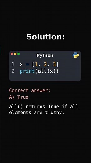 Python list all challenge solution