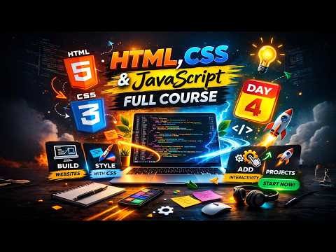Learn HTML CSS JavaScript 🔥 | Full Beginner Course | Day 4
