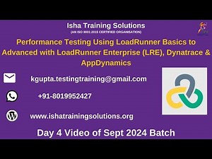 Performance Testing using LoadRunner Day 4. 18th November 2024
