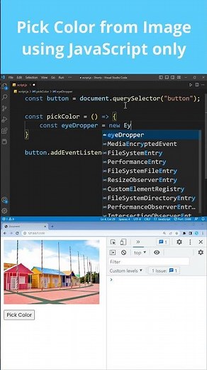 Pick Color From Image in JavaScript | Color Picker #coding