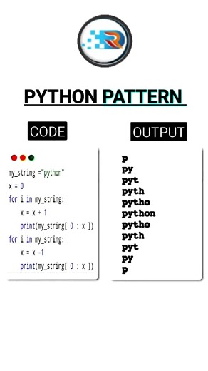 Python String Half Diamond Pattern Explained in Seconds 🚀 | #python Diamond string pattern