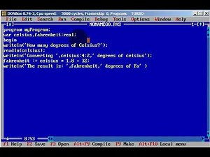 Turbo Pascal Programming #08 Temperature Degree converter