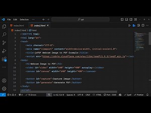 jsPDF Tutorial to Add Image From Webcam and Encode to Base64 in PDF Using Javascript in Browser