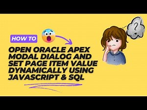 Part 2 - Open Modal Dialog and Set Values in it using JS & SQL - Oracle APEX