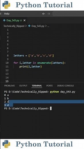 Python's Enumerate Function Explained In 30 Seconds | Python Tutorial