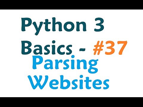Python 3 Programming Tutorial - Parsing Websites with re and urllib