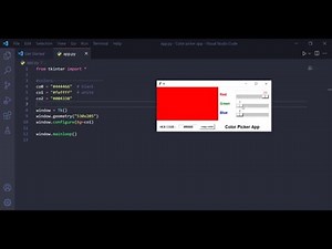 Color Picker - Python Tkinter GUI Tutorial | Python projects