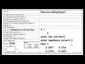 ZBUS formation|BUS BUILDING ALGORITHM|MATLAB @Step by Step explanation