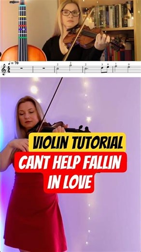 Can't Help Falling in Love Violin Tutorial #violintutorial #playalongviolin #canthelpfallinginlove