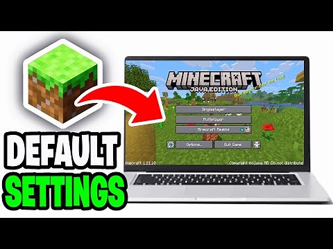 How To Reset Minecraft Settings To Default! - Minecraft Java