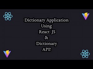 Dictionary App Using React JS & Dictionary API | Complete React JS Course For Beginners