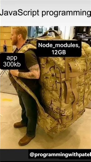 My App vs node_modules Size 😭📦 | JavaScript Meme #Shorts