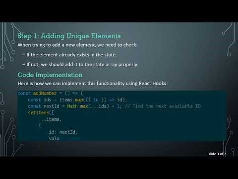 How to Add Unique Elements to an Array in JavaScript with React