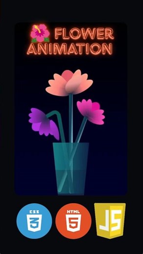 Beautiful Flower Animation with HTML CSS JavaScript #webdevelopment