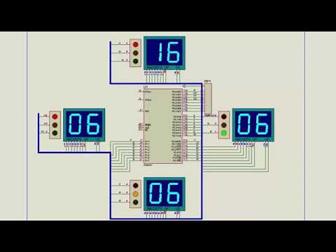 Automatic Traffic Light controller using 8051 microcontroller | Full [Code+circuit] | traffic light