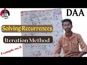 Iteration Method Example 2 || Solving Recurrences || #Design_and_analysis_of_Algorithm