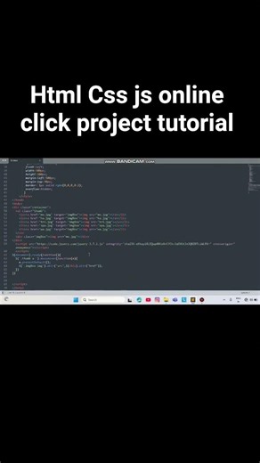 html css js jQuery| project tutorial | onclick image project tutorial #htmlcss