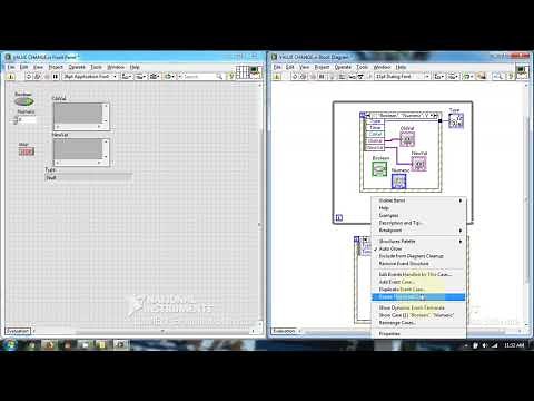 How to program value change event on two variables in a single event case in LabVIEW