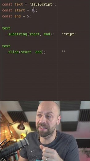 What is the difference between substring and slice? (in #javascript)