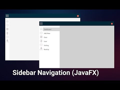 JavaFX sidebar Navigation | KEITHAYA