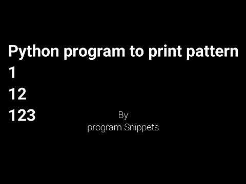 Python Program to print pattern 1 12 123 1234