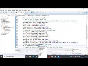 JavaFX - Menu , MenuBar, MenuItem ,creating Submenu - Java Programming - CSE1007