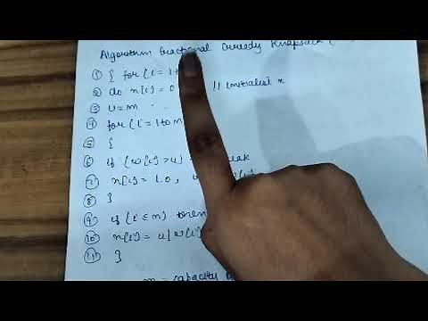 greedy algorithm | design and analysis of algorithms | knapsack problem using greedy method |