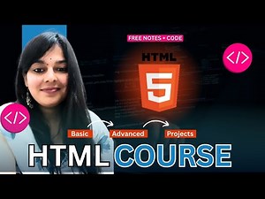 HTML Full Course 🚀 | Learn HTML5 from Scratch with Projects + Free Notes & Code