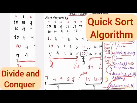 Lec27: Quick Sort Algorithm - Divide and Conquer