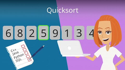 Quicksort • Beispiele, Laufzeit, Java- & C   Quellcode
