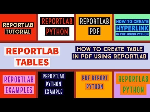 REPORTLAB|REPORTLAB PYTHON TUTORIAL|How To Add Table In Pdf Using Reprtlab Python|PART:26