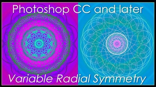 Photoshop CC 2018: Create beautiful mandalas & spirographs using variable radial symmetry